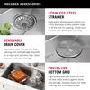 27” Workstation Kitchen Sink Undermount Stainless Steel Single Bowl with WorkFlow™ Ledge and Accessories